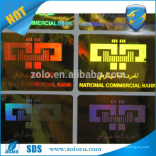 HOT SALE alibaba China Shenzhen ZOLO custom logo gold&silver hologram sticker